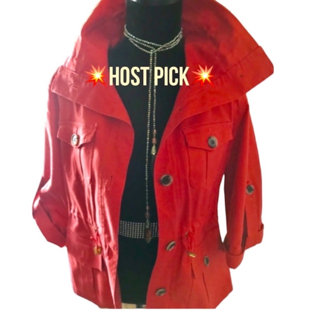 💥HP💥 Anne Klein utility jacket deep orange Large